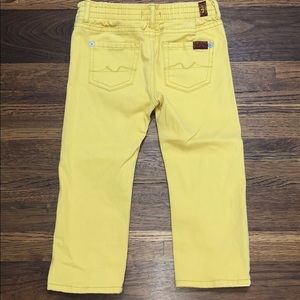 Kids 7 For All Mankind Yellow Jeans